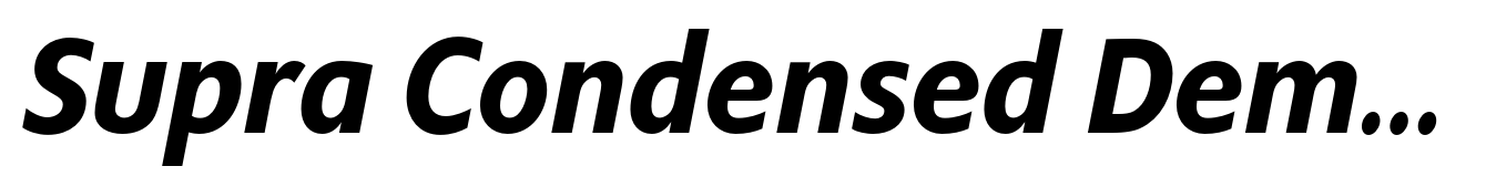 Supra Condensed DemiBold Italic